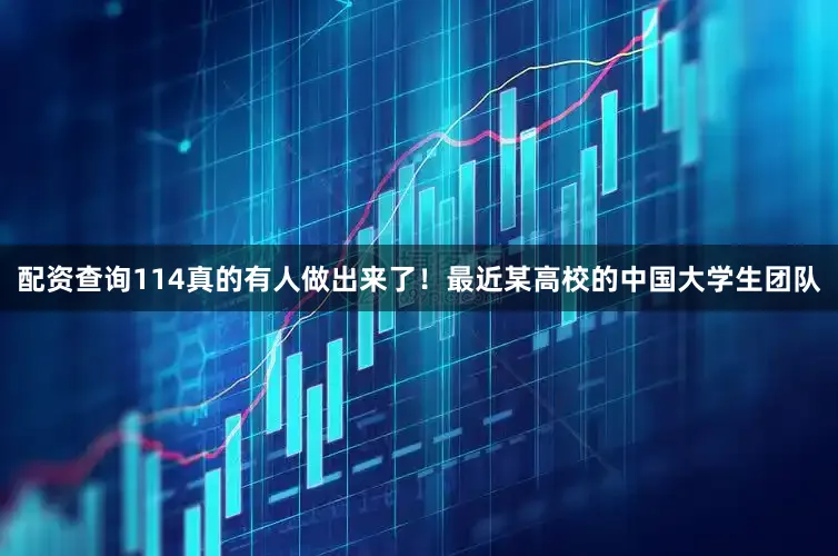 配资查询114真的有人做出来了！最近某高校的中国大学生团队
