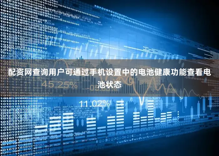 配资网查询用户可通过手机设置中的电池健康功能查看电池状态